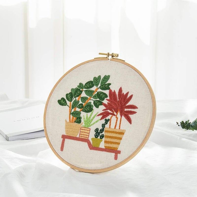 GuoFa 2 Pack 9 Inch Wood Embroidery Hoop, 23CM Beech Wood Cross Stitch Hoops, Hanging Hoop Frame for Decoration - Image 3